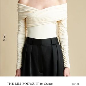 Khaite Lili bodysuit in cream, size L